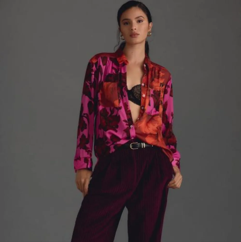 NWT Anthropologie Ladies Floral Blouse size M - Picture 3 of 11
